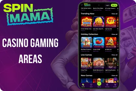 Spinmama Casino Game Areas