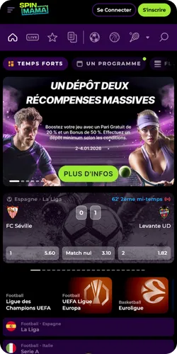Spinmama casino Dépôt un