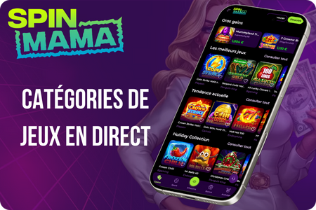 Spinmama casino Kategorien der Live-Casino-Spiele
